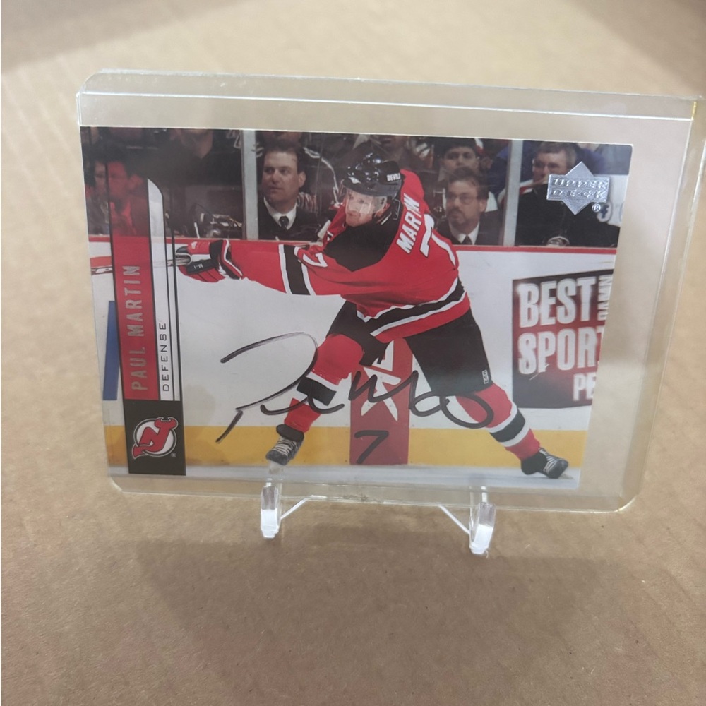 Autographed Paul Martin #7 NHL NJ Devils‎